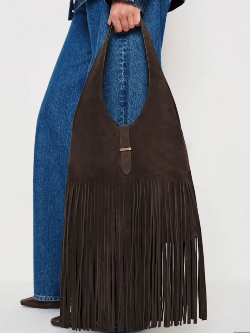 NWT Reformation Ivy Fringe Tote
Bag Boss Brown Suede - Picture 2 of 5
